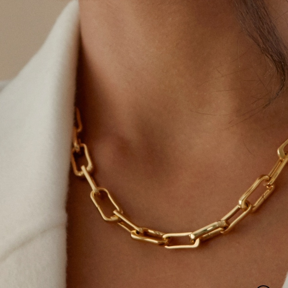 Monica Vinader Alta Capture Charm Necklace Adjustable 18”